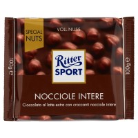 Ritter Sport, cioccolato al latte extra con croccanti nocciole intere