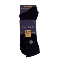 Esselunga Calze lunghe a costine, 100% cotone, 3 paia 12(43 e