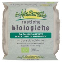 Le Naturelle, rustiche biologiche da galline allevate senza l'uso di antibiotici* 4 uova