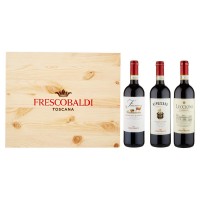 Frescobaldi Le tre espressioni del Chianti cassetta con 3 bottiglie da