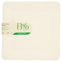 Biò, piatti mis. 20x20 cm compostabili polpa di cellulosa monouso