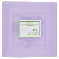 Piatto compostabile mis. 23x23 cm lilla