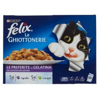 Purina, gatto Felix Le Ghiottonerie Le preferite in gelatina coniglio agnello