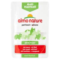 Almo Nature, gatto Anti hairball alimento con manzo