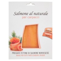 Salmone al naturale per carpacci