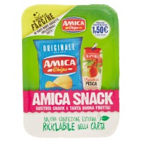 Amica Chips, Amica Snack Originale 20 g + Frullato di Pesca