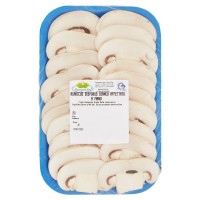 Agaricus bisporus bianco affettato confezionati