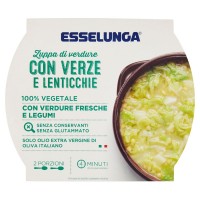 Esselunga, zuppa di verdure con verze e lenticchie