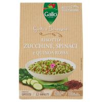 Gallo, Gusto e Benessere risotto zucchine spinaci e quinoa rossa