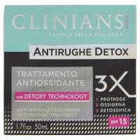 Clinians Antirughe Detox Trattamento Antiossidante, protegge, ossigena, detossifica, SPF 15