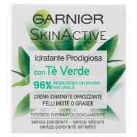 Garnier SkinActive Idratante Prodigiosa Crema idratante opacizzante con Tè Verde, per pelli miste o grasse