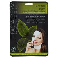 Facialderm Perfect Pure Maschera Purificante pelle mista, Tè Verde + Ginkgo Biloba + Acido Ialuronico, per viso e collo