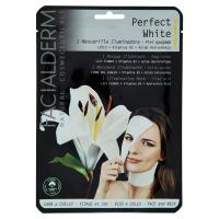 Facialderm Perfect White Maschera Illuminante pelle spenta, Fiore del Giglio + Vitamina B3 + Acido Ialuronico, per viso e collo