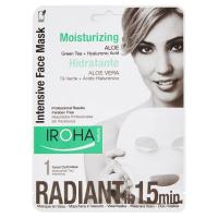 Iroha Nature Intensive Face Mask, maschera intensiva idratante e riparatrice con Alore Vera + Tè Verde, Ginseng + Acido Ialuronico