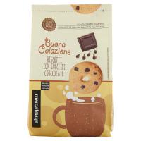 Altromercato, biscotti con gocce di cioccolato con zucchero di canna e miele