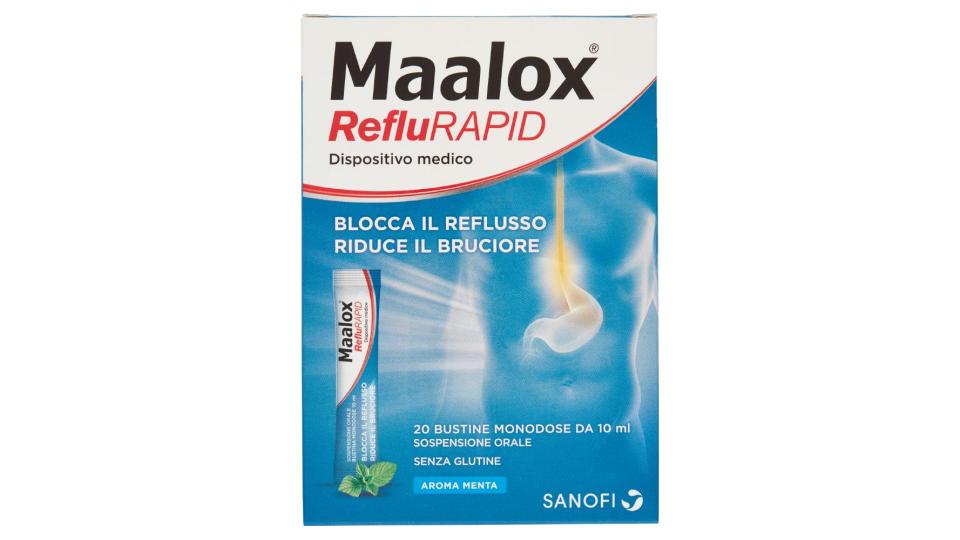 Sanofi, Maalox RefluRapid dispositivo medico in bustine