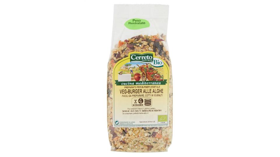 Cerreto, preparato per veg burger con alghe