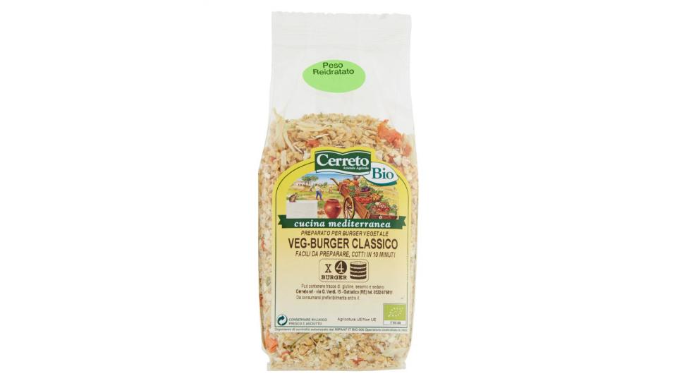 Cerreto, preparato per veg burger classico
