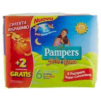 Pampers, Sole e Luna taglia 6 extra large (15-30 Kg) conf. 32 +