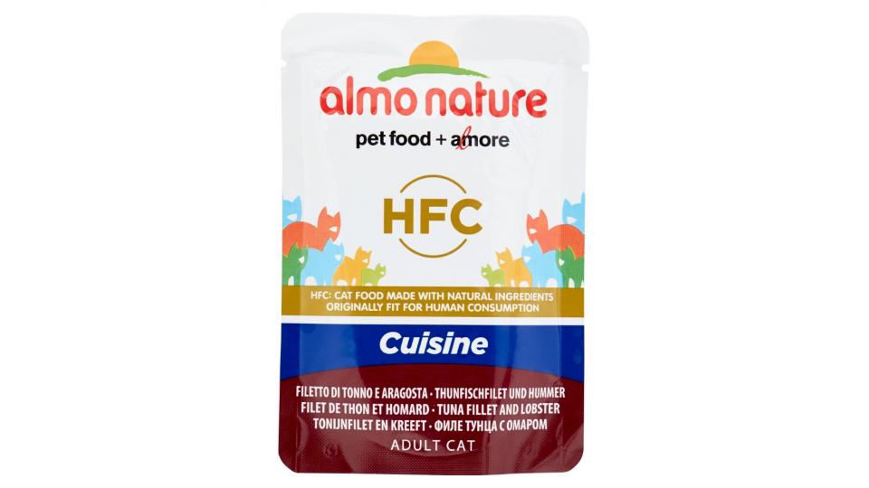 Almo Nature, gatto HFC Cuisine filetto di tonno e aragosta