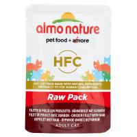 Almo Nature, gatto HFC Raw Pack filetto di pollo con prosciutto