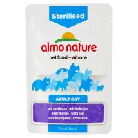 Almo Nature, gatto sterilizzato alimento con merluzzo