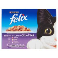Purina, gatto Felix selezioni con manzo pollo anatra salmone