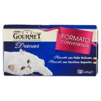 Purina, gatto Gourmet Diamant alimento con pollo delicato e con tacchino saporito