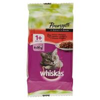 Whiskas, gatto Pranzetti alimento in Salsa 1+ Anni manzo agnello pollame
