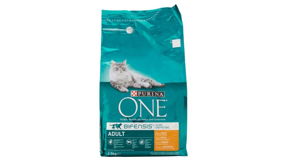 Purina, gatto One Bifensis crocchette Adult Ricco pollo e cereali integrali