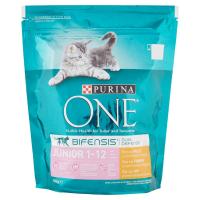 Purina, gatto One Bifensis crocchette Junior 1-12 mesi Ricco in pollo e cereali integrali