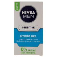 Nivea Men Hydro Gel Sensitive idrata e calma le irritazioni, ideale dopo la rasatura, 0% alcool