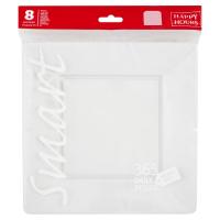 Happy Hours Piatto quadrato, colore bianco, misura 23x23