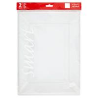 Happy Hours Vassoio rettangolare, colore bianco, misura 38x28