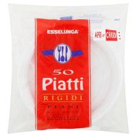 Esselunga Piatti piani di plastica usa e getta rigidi nella pratica confezione richiudibile