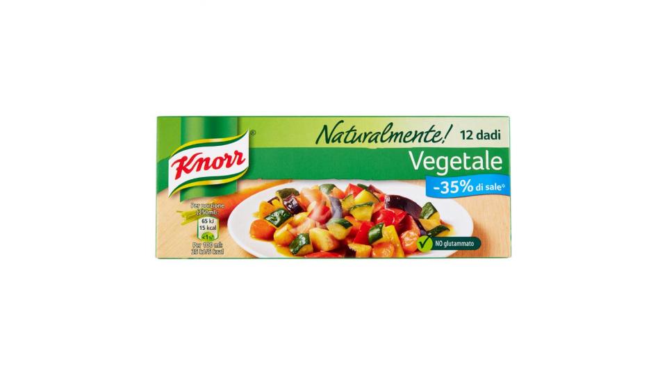Knorr, Naturalmente! Vegetale -35% di sale 12 dadi