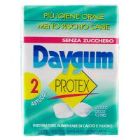 Daygum Protex chewing gum allo xilitolo con fluoro e calcio senza zucchero senza glutine