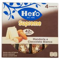 Hero, MueslySupreme mandorle e cioccolato bianco barrette
