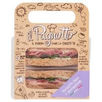 Il pagnotto sandwich con prosciutto crudo e squacquerone
