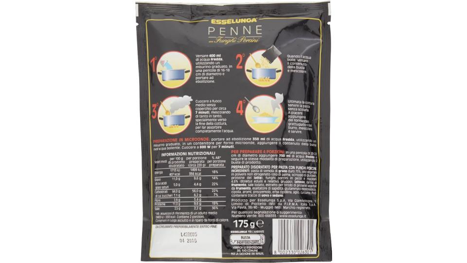 Esselunga, penne con funghi porcini Pasta e Riso Spesa Online a