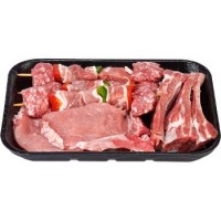 Esselunga I Pronti da Cuocere grigliata di suino (2 cotolette di suino, 3 spiedini rustici e