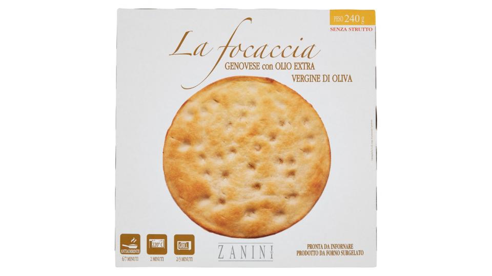 Zanini, La focaccia Genovese surgelata