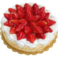 Torta di panna con le fragole 6 porzioni