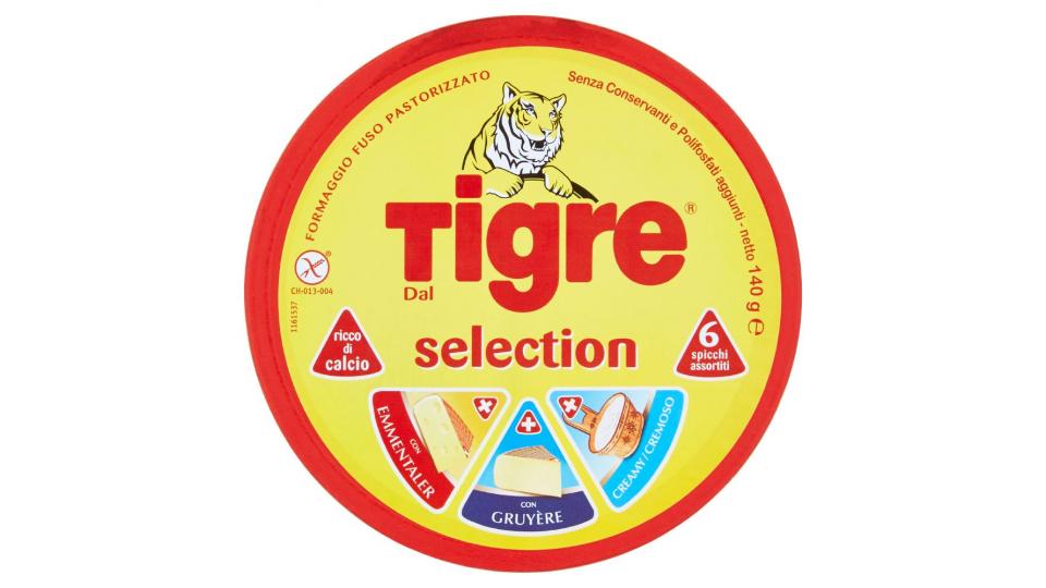 Tigre, Selection spicchi di 3 formaggi fusi svizzeri 6 pezzi assortiti