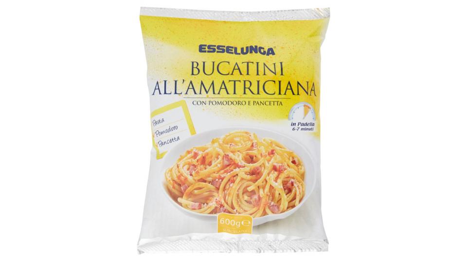 Esselunga, bucatini all'amatriciana con pomodoro e pancetta surgelati