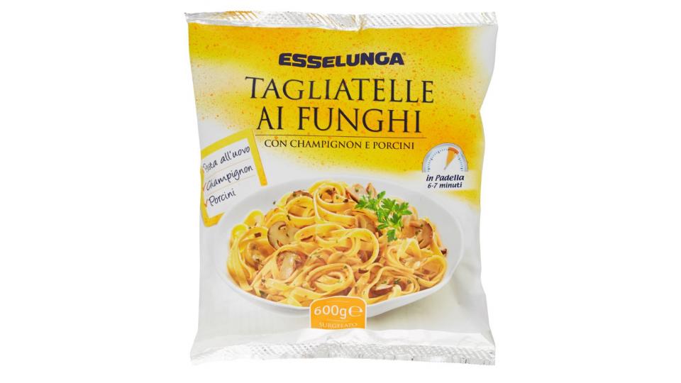 Esselunga, tagliatelle ai funghi con champignon e porcini surgelate