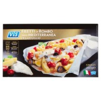 Vis, filetti di rombo alla mediterranea in cartoccio surgelati