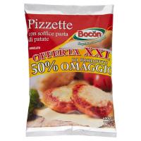 Bocon, pizzette con soffice pasta di patate surgelate