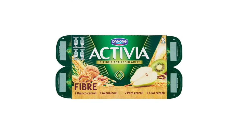 Danone, Activia latte fermentato fibre avena noci/pera cereali/kiwi cereali/bianco cereali