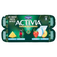 Danone, Activia Zero Grassi latte fermentato ananas/frutti di bosco/fragola/pesca